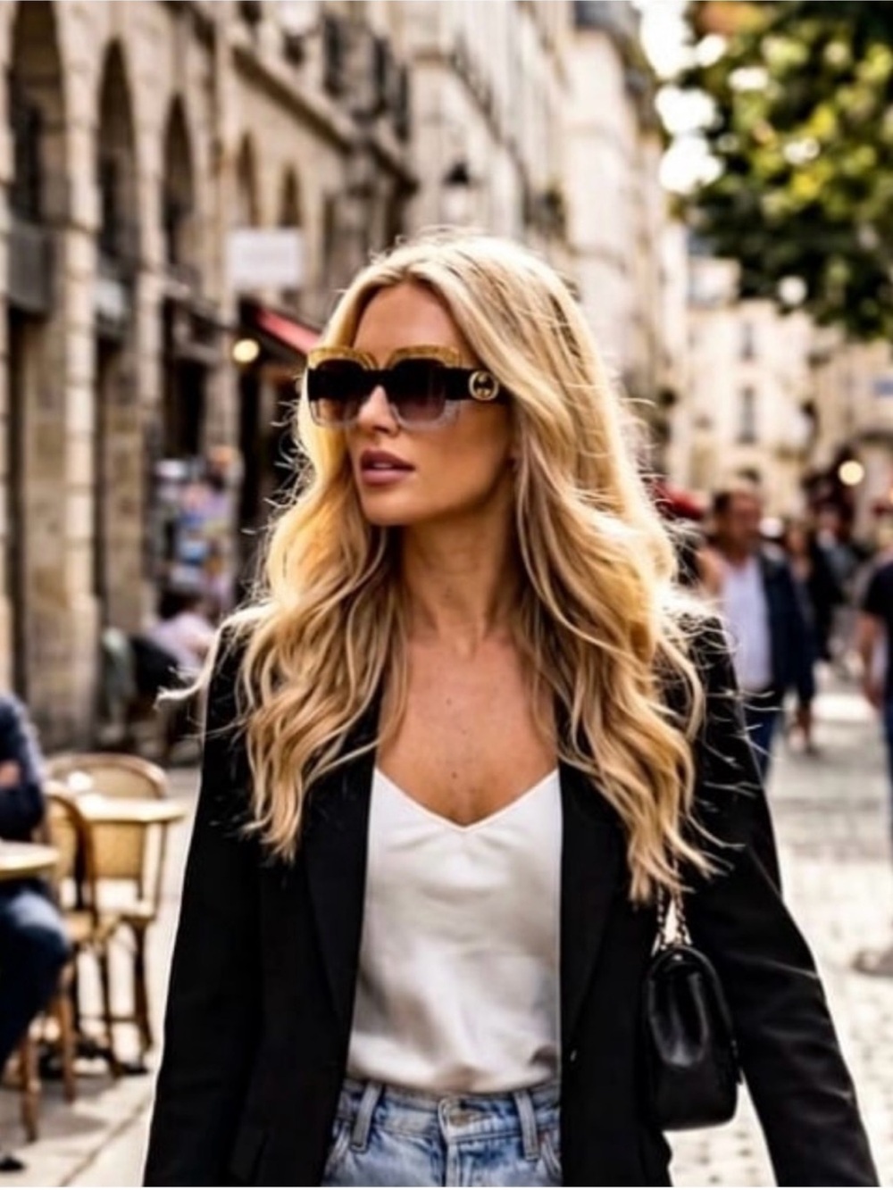 New ~ Women's Gucci Look Oversized Gradient Sunglasses